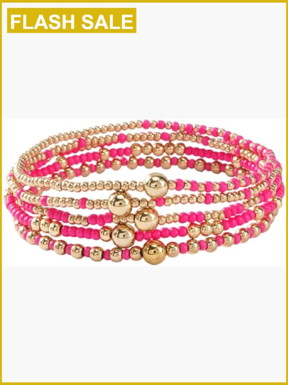 Stackable Beaded Stretch Bracelets Set - Boho Surfer Friendship Bracelets